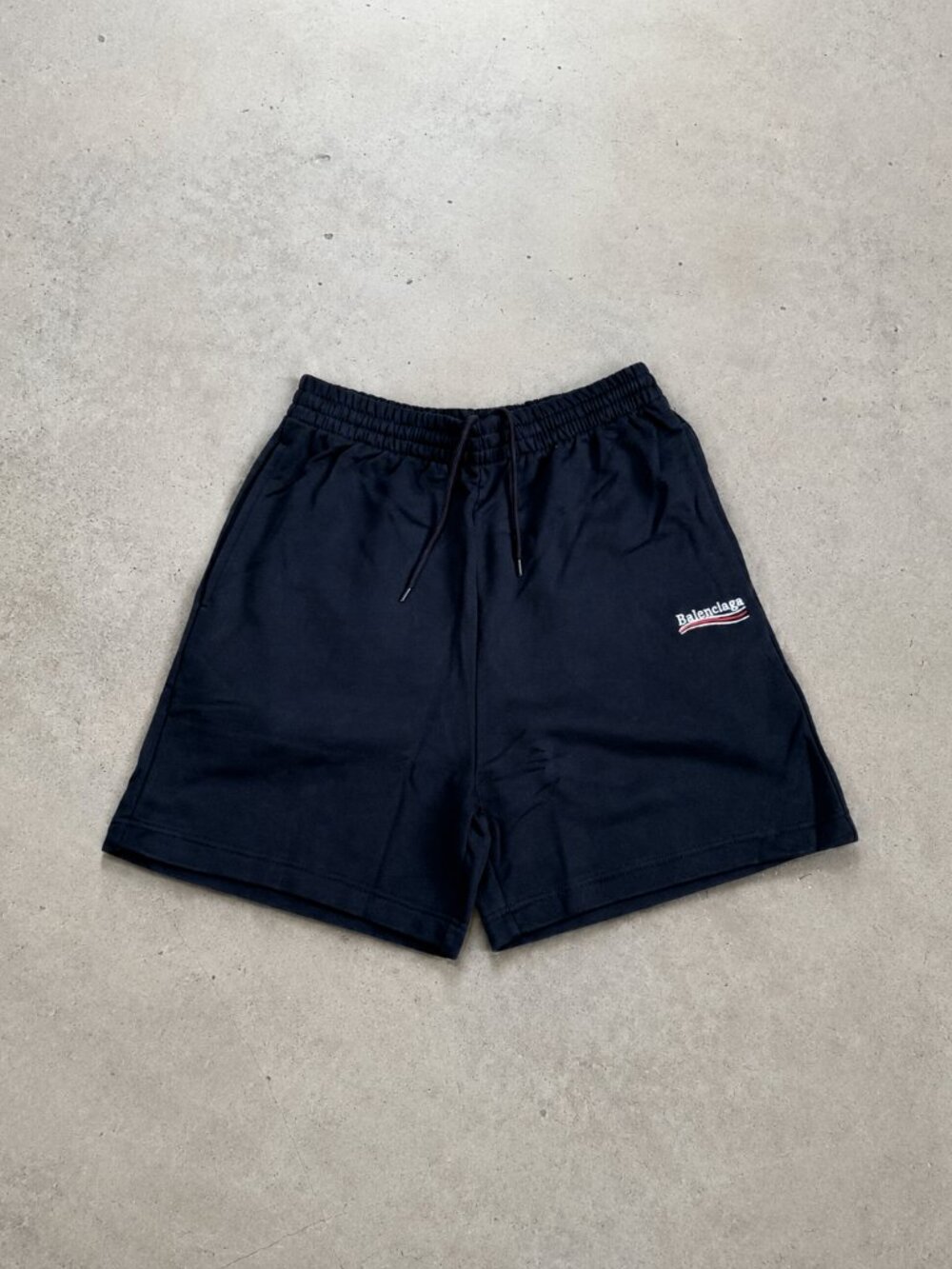 Balenciaga Black Political Campaign Logo Shorts Size S - Like New